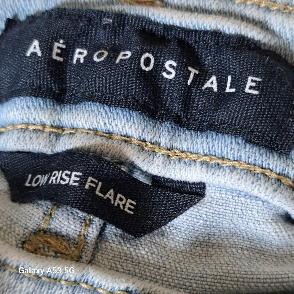 Aeropostale Distressed Light Blue Wide Leg Jeans - Picture 3 of 10